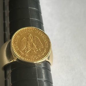 14k Gold Coin Ring